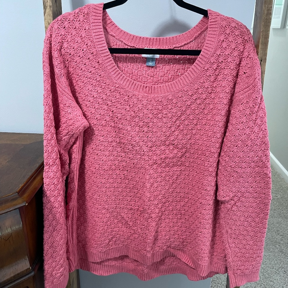 Open Knit Old Navy Pink Sweater